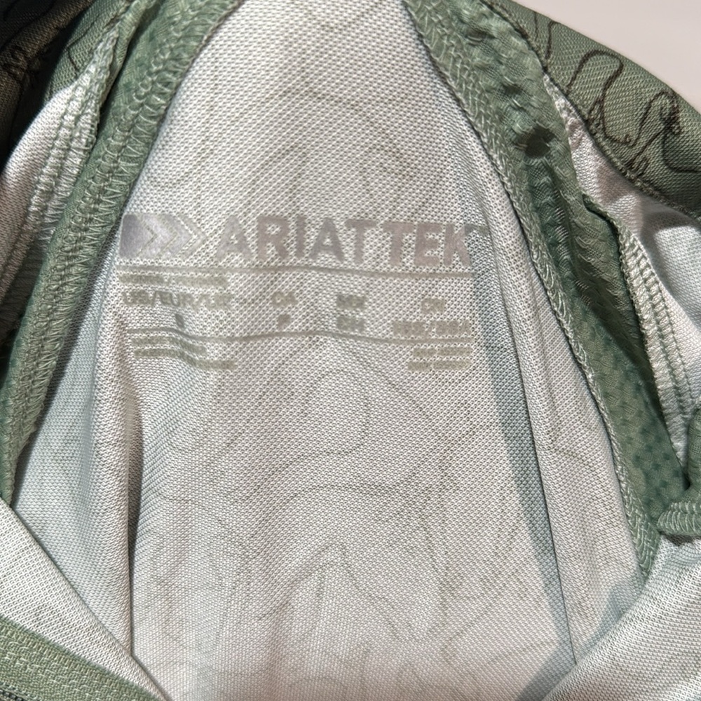 Ariat Women's Olive Green Quarter-Zip Performance Top - Picture 7 of 7